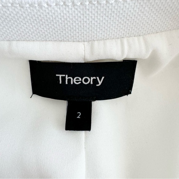 Theory White Cotton Blazer 2 - Picture 6 of 11
